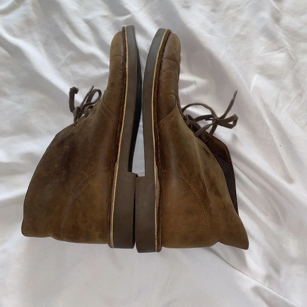 Clarks Desert‎ Ankle Boots Men Size 11.5 Brown Beeswax Leather 15260 University
